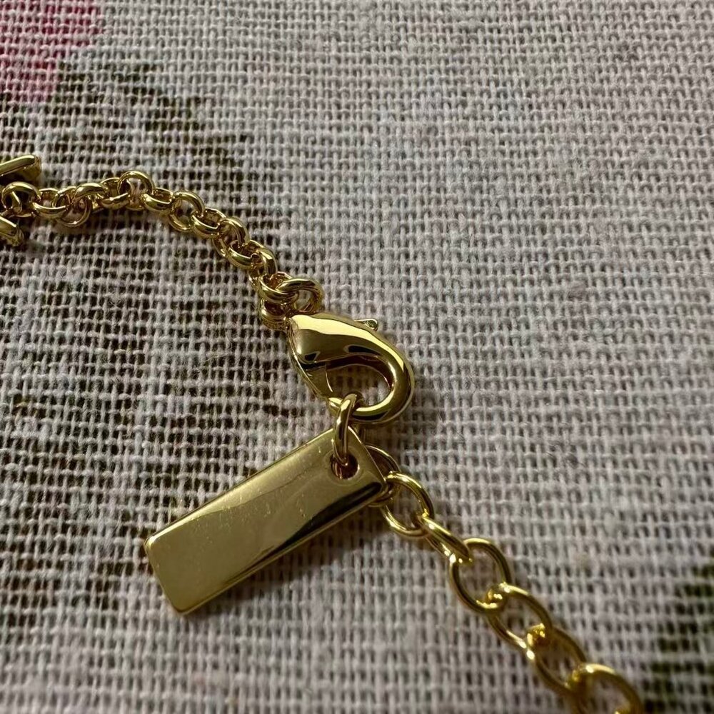 Saint Laurent Gold Logo Chain Necklace - Picture 4 of 6
